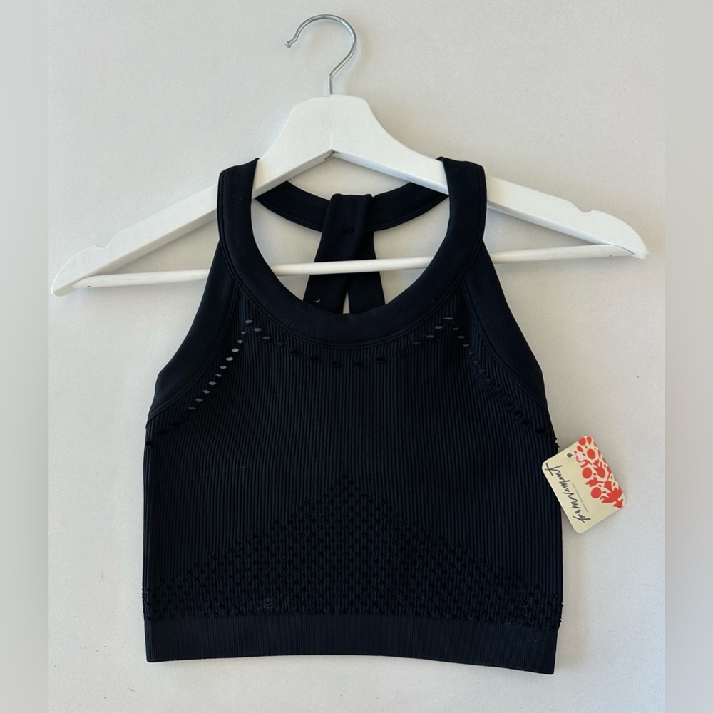 FP Movement by Free People Black Sleeveless Crop Tank Top